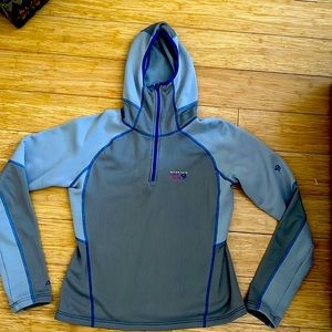 Mountain Hardware fleece with hood. Women’s size L.